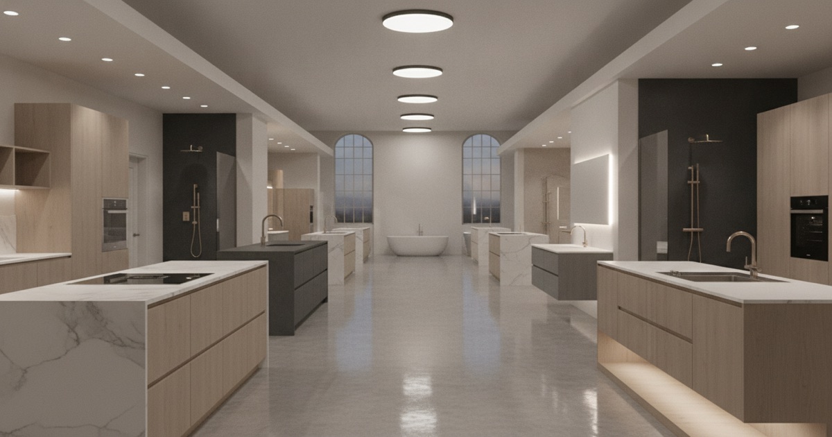 Opvolging van aanvragen in een keuken- en badkamershowroom