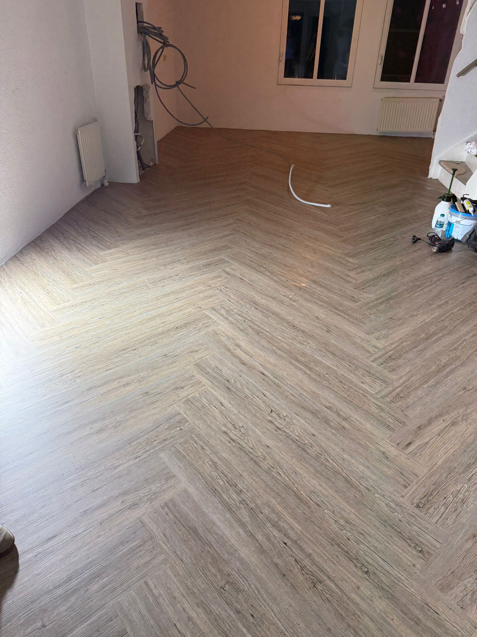 Premium herringbone wood flooring pattern